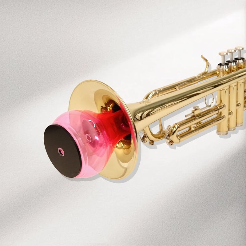 Danz Trumpet Practice Mute - Lightweight Trumpet Accessory - 80% Volume Reduction - Red - Fits All Trumpets - Image 2